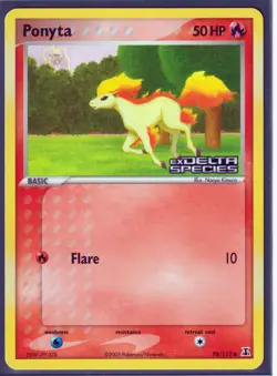 2005 PONYTA 78/113 Ex DELTA SPECIES POKEMON- REVERSE HOLO -STAMPED NM/LP - Image 1