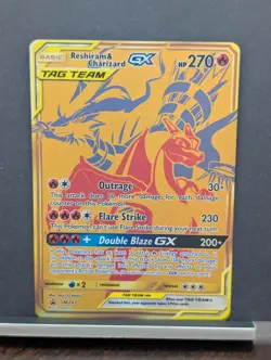Reshiram & Charizard GX Full Art SM247 Pokemon TCG Black Star Promo - Image 1