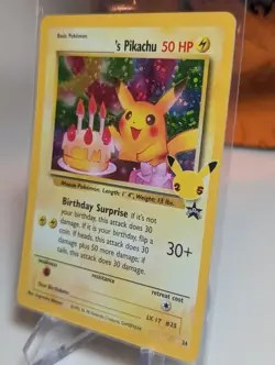Birthday Pikachu Holo 24 Celebrations Classic Collection Pokemon 2021 NM - Image 3