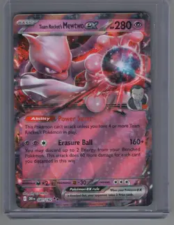 Pokemon TCG Team Rocket's Mewtwo ex SV10: Destined Rivals 081/182 NM- - Image 1