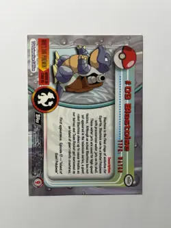 Blastoise #09 Topps TV Animation Edition Black Logo Pokemon - Image 2