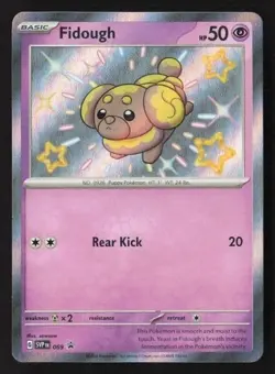 POKEMON SHINY FIDOUGH #069 PALDEAN FATES BLACK STAR PROMO NM CONDITION - Image 1