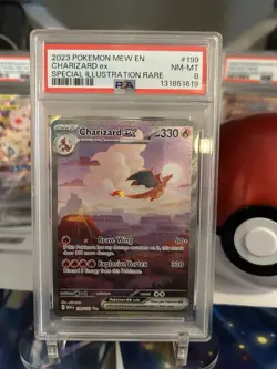 Pokemon TCG Charizard EX 199/165 Special Illustration RarePSA 8 - Image 1