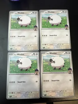 4x Hop's Wooloo 135/159 x4 - NM Journey Together Pokemon Playset - Image 1