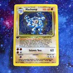 Pokemon - Machamp 8/102 Base Set Starter Deck Holo Rare 1st Edition Unlimited LP - Image 1