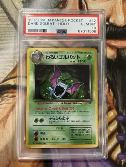 1997 Japanese Pokemon Team Rocket Gang Dark Golbat #042 Vintage Holo - PSA 10 🔥 - Image 1
