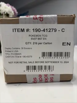 Pokemon TCG English SV07 Stellar Crown Booster Box Case Sealed - Image 1