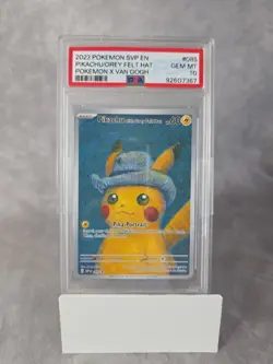 2023 POKEMON SVP EN-SV #085 PIKACHU WITH GREY FELT HAT POKEMON X VAN GOGH - Image 1