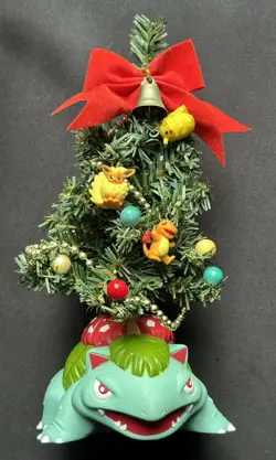 1997 Venusaur Christmas Tree Figure Japanese Tomy Pokemon Pikachu flareon etc - Image 1