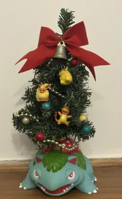 1997 Venusaur Christmas Tree Figure Japanese Tomy Pokemon Pikachu flareon etc - Image 3