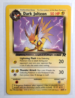 Pokemon Team Rocket #38/82 Dark Jolteon LP - Image 1