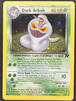 2000 Dark Arbok #2/82 Holo LP Rare Pokemon Team Rocket Vintage WOTC - Image 1