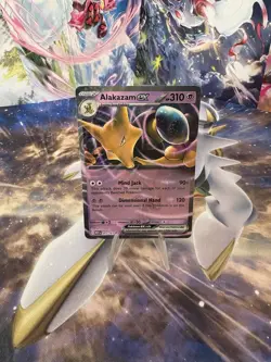 Pokemon TCG Alakazam EX Holo Ultra Rare 65/165 Scarlet & Violet 151 NM - Image 1