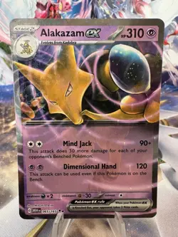 Pokemon TCG Alakazam EX Holo Ultra Rare 65/165 Scarlet & Violet 151 NM - Image 2