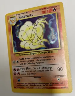 1999 Pokemon Base Set Ninetales 12/102 Holo No Attack Damage Symbol LP - TCCCX - Image 2