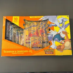 Pokemon TCG: Reshiram & Charizard GX Tag Team Collection Box 3x Evolving *Damage - Image 1
