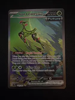 Pokemon TCG Iron Leaves EX Scarlet & Violet Temporal Forces 203/162 - Image 1