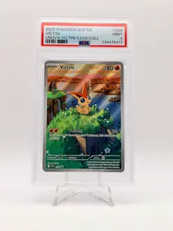 2025 POKEMON UNOVA ILLUSTRATION RARE COLLECTION PROMO VICTINI 208 PSA 9 - Image 1