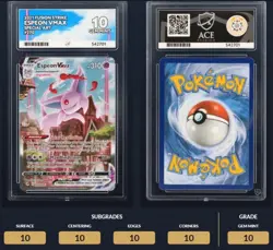 Pokemon Espeon VMAX Fusion Strike 270/264 Holo Ace 10 PERFECT 10 SUB GRADES - Image 1