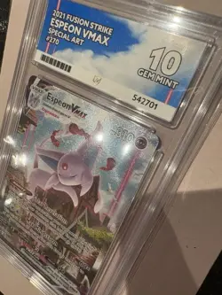 Pokemon Espeon VMAX Fusion Strike 270/264 Holo Ace 10 PERFECT 10 SUB GRADES - Image 5