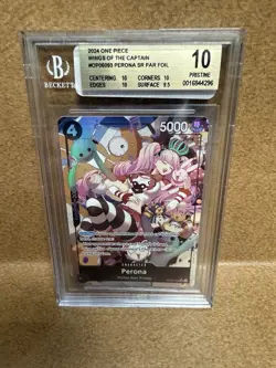 One Piece Perona OP06-093 Wings of the Captain SR Foil BGS 10 - Image 1