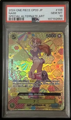 Special Alternate Art Nami One Piece 2024 OP09 Japanese SP OP08-106 SR PSA 10 - Image 1
