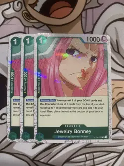 Jewelry Bonney X 3 ST02-007 NM One Piece TCG PRB 02 Pirate Foil English - Image 1
