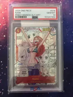 2024 One Piece TCG PRB01 Nami Alternate Art Manga, English, PSA 10 GEM MINT - Image 1