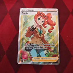 Pokemon TCG Sonia Full Art Holo Ultra Rare Card 192/192 Rebel Clash NM - Image 1