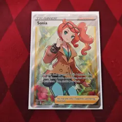 Pokemon TCG Sonia Full Art Holo Ultra Rare Card 192/192 Rebel Clash NM - Image 3