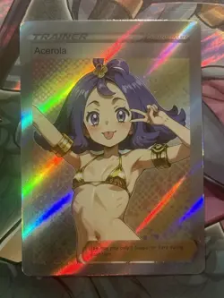 Pokemon Acerola Anime Waifu Custom DIY Trainer Art Pokemon card - Image 1
