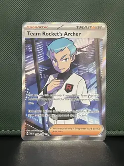 Team Rockets Archer 223/182 Ultra Rare Destined Rivals Pokemon Card NM - Image 1