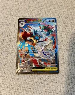 Pokemon TCG Mega Locario EX 179/132 Full Art Secret Rare Holo + Extra MEG Cards - Image 1