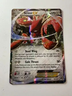 Scizor EX 76/122 XY Breakpoint Holo Rare UR Pokemon Card NM/EX 2016 - Image 1