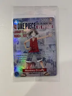 One Piece Monkey.D.Luffy College Basketball US Voyage Promo Card - Image 1