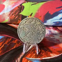 Mega Charizard UPC Game Mat, Charizard Metal Coin, Card Sleeves , And Deck Box! - Image 2