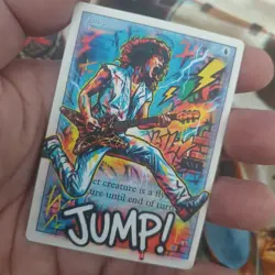 MTG Altered Art Card - Jump - Revised - Go ahead and jump! - Magic The Gathering - Image 1
