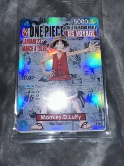 🔥🏀One Piece Monkey.D.Luffy US College Basketball Promo Card PRESALE🏀🔥 - Image 1