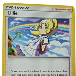 Pokemon Lillie Ultra Prism SM05 125/156 Uncommon Supporter Trainer Card Drawing - Image 2