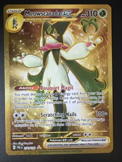 Meowscarada ex 271/193 SV02: Paldea Evolved Gold Hyper Rare Pokemon Card - Image 1