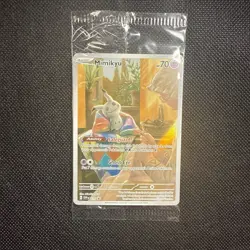 Pokemon TCG Mimikyu SVP075 Paldean Fates ETB Promo Card Sealed - Image 1