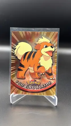 1999 Pokemon Topps TV Animation Series 1 Growlithe #58 Card LP - No Reserve! - Image 1