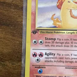 Pokemon TCG Rapidash Jungle 1st Edition Uncommon Card 44/64 (SEE PHOTOS) - Image 3