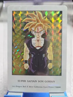 Dragon Ball Z Hero Collection Super Saiyan Son Gohan #143 Prism Card - Image 1