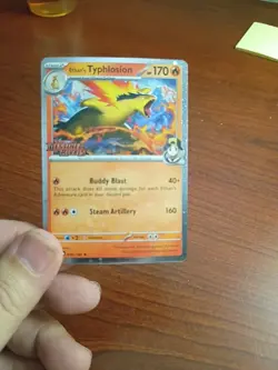 Pokemon TCG Ethan's Typhlosion Destined Rivals Reverse Holo Card 034/182 Stamped - Image 1