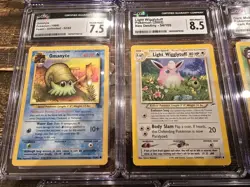 POKEMON Graded Card Lot 11 x Slabs Mixed CGC ALL Vintage Corrected Symbol French 636996769739 - Image 3