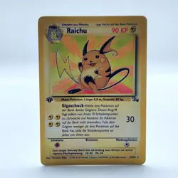 Pokemon TCG Karte - Raichu Karte 29/62 Fossil 1.Edition Deutsch - Image 1