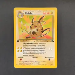 Pokemon TCG Karte - Raichu Karte 29/62 Fossil 1.Edition Deutsch - Image 2