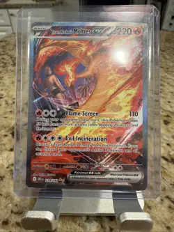 Pokemon TCG Team Rockets Moltres EX Card 229/182 NM. - Image 1
