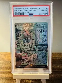 Magic the Gathering Radagast the Brown Borderless Foil Rare #740 PSA 8 LotR 2023 - Image 1